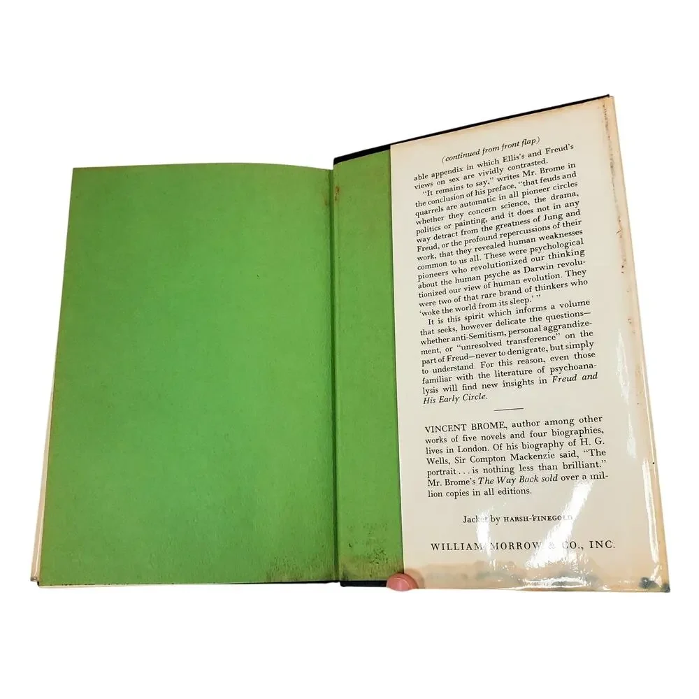 Vtg Freud And His Early Circle by Vincent Brome William Morrow 1968 HC